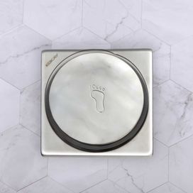 Ralo Inteligente Banheiro Click Up Quadrado Inox 15x15cm