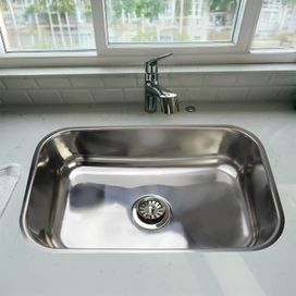 Cuba Aço Inox Retangular Polido 59x37 Embutir Sobrepor