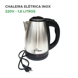 Chaleira Elétrica Inox 1,8 Litros com Desligamento Automático