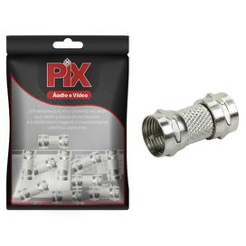 10x Emenda F Coaxial Macho X Macho Rg6 Alta Qualidade - PIX
