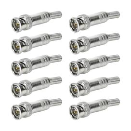 10x Conector Bnc Com Mola Plug Cftv - Connect Pro