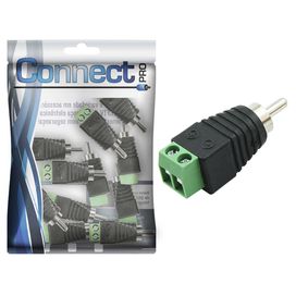 10X Conector Plug Rca Macho Com Borne - Connect Pro
