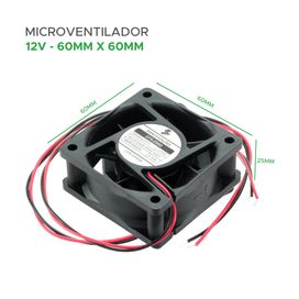 Cooler FAN Ventoinha 60x60x25 Microventilador 12 Volts - 5+