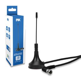 Antena de Tv Digital 5 Em 1 HDTV VHF UHF FM Cabo 1.5m - PIX