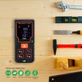 Trena A Laser Digital Sc40 Profissional 40m Com Cordão