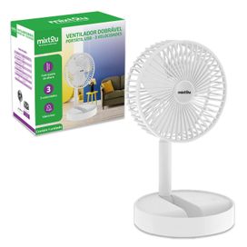 Ventilador Portátil Dobrável Silencioso Retrátil Sem Fio Usb