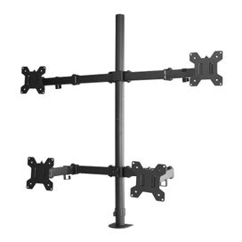 Suporte Articulado C/morsa P/ 4 Monitores De Mesa 10 Até 32"