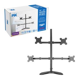 Suporte Articulado C/ Base P/ 4 Monitores De Mesa 10 Até 32"