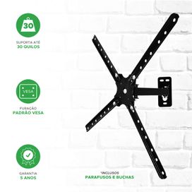 Suporte Bi-articulado para TV e Monitor 10” a 60” - Mixtou
