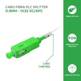 Cabo Óptico Com Divisor Plc Splitter 1x32 Sc/apc Homologado