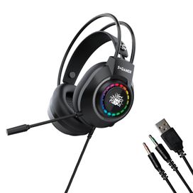 Headset Fone Gamer Led Rgb Mic Usb + P2 Ajustável Cabo 2m