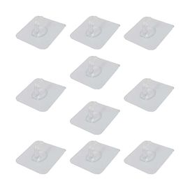 10x Ganchos Transparente Adesivo Pendurar Toalha Parede