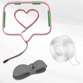 Kit Painel Neon Led Like c/ Fita Nano Gel + 5 Organizador Fio