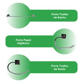 Kit Acessórios Banheiro Em Aço Inox E Vidro 6 Peças