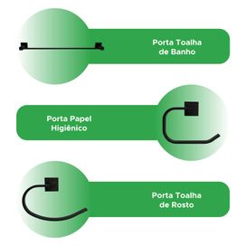 Kit Acessórios Banheiro Em Aço Inox E Vidro 6 Peças