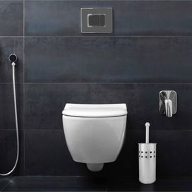 Escova Sanitária Limpeza de Vaso de Banheiro Inox 30cm