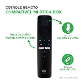 Controle Remoto Comando De Voz Compatível Mi Stick Box