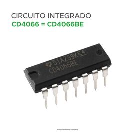 Circuito Integrado Cd4066 = Cd 4066 Be - Dip14