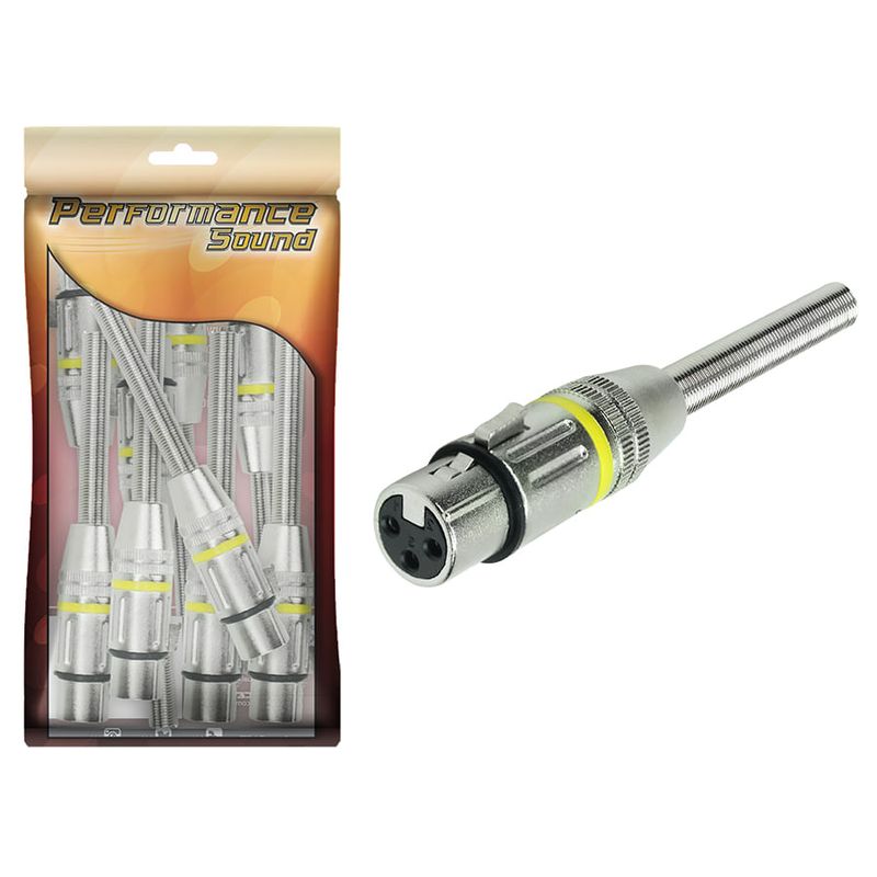 10x Plug Cannon Fêmea Com Mola Profissional - PIX