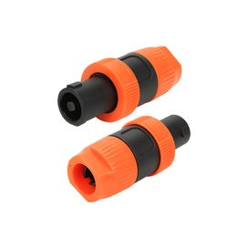 10x Plug Speakon Laranja 4 Polos Profissional Série Prime - PIX