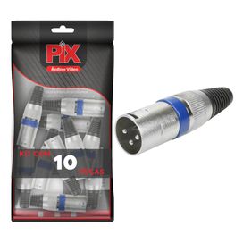 10x Plug Cannon Macho Azul Profissional Série Ring - PIX