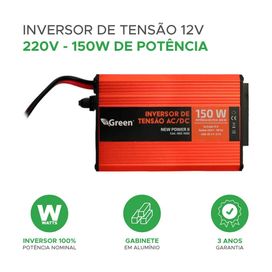 Inversor Conversor De Tensão 150w 12v P/ 220v Tomada C/ Usb