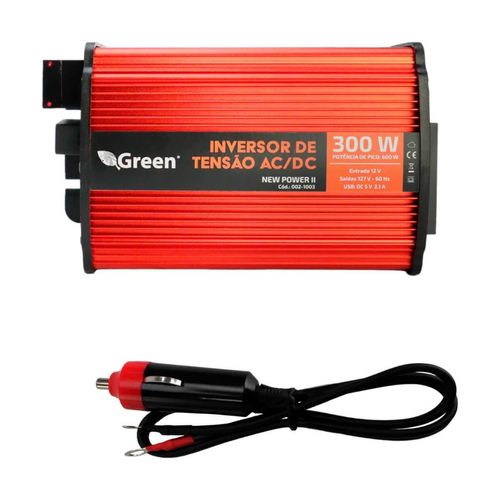 Inversor Conversor De Tensão 300w 12v P/ 127v Tomada C/ Usb