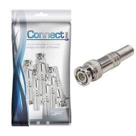 10x Conector Bnc Mola Plug 6mm Cftv - 50 ohms p/ Soldar