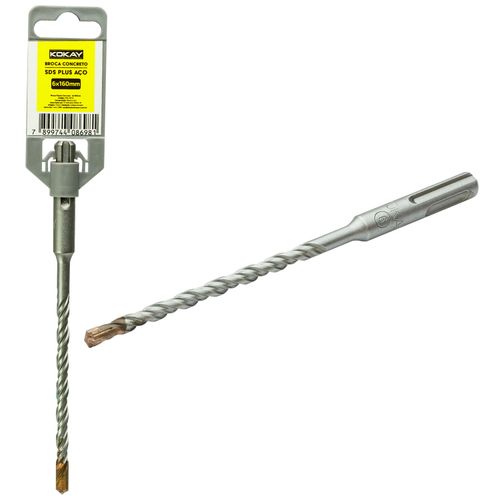 Broca Concreto Sds Plus 6mm x 160mm em Aço com Engate Rápido