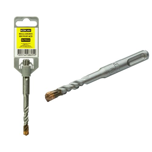 Broca Concreto Sds Plus 8mm x 110mm em Aço c/ Engate Rápido