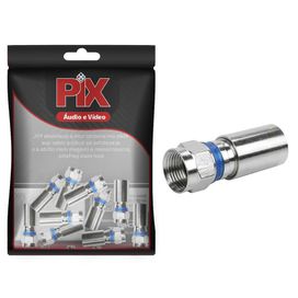 10x Conector F Compressão Rg-59 Prova D'água - PIX