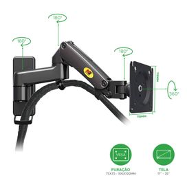 Suporte North Bayou NB F150 de Parede TV/Monitor de 17 a 35