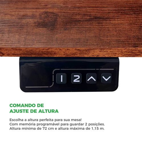 Mesa Elétrica com Regulagem de Altura - Marrom