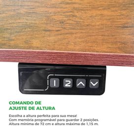Mesa Elétrica Com Regulagem De Altura - Ergonômica