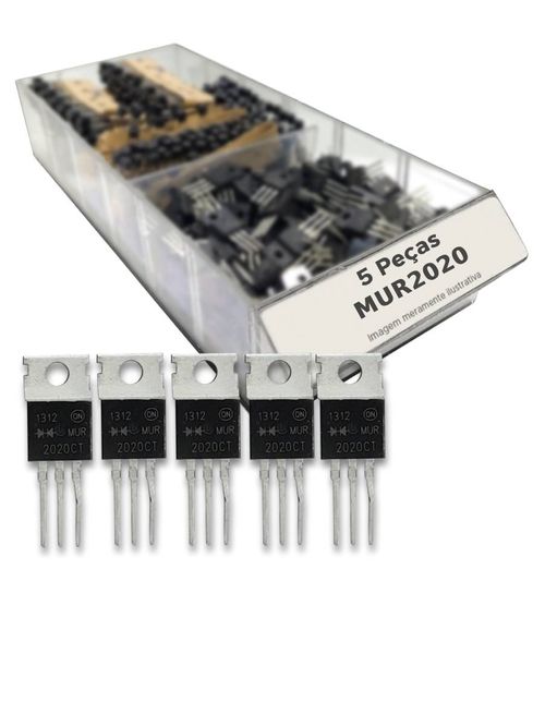 5x Diodo Mur2020 = Mur 2020 - 20a 200v To220