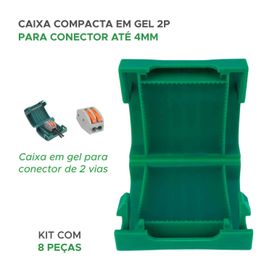8x Conector Em Gel 2p Para Cabos Até 4mm – À Prova de Água