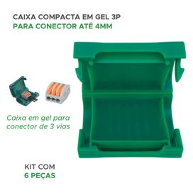 6x Conector Em Gel 3p Para Cabos Até 4mm – À Prova de Água