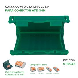 4x Conector Em Gel 5p Para Cabos Até 4mm – À Prova de Água