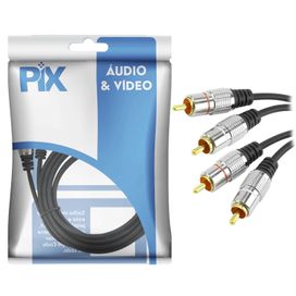 Cabo Rca 2 + 2 Fitz A1- 2 Metros Plug Metal - PIX