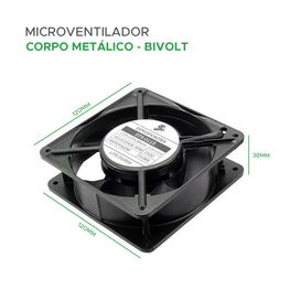 Cooler FAN Ventoinha 120x120x38 Microventilador 110/220 Bivolt - 5+