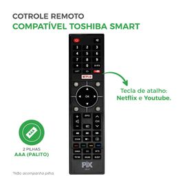 Controle Remoto Compatível Toshiba Ct-6810 Smart Tv