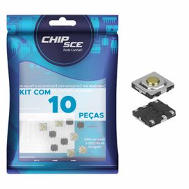 10x Chave Táctil Smd 4x4x1,5mm 180 Graus - ChipSCE