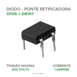 Kit 10 Peças - Diodo Df06 Db107 - 4 Pinos 1a 600v