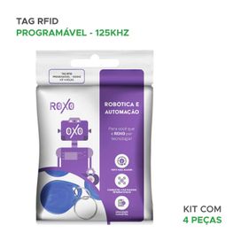 Chaveiro Proximidade Tag 125mhz Rfid Programável - 4 Peças