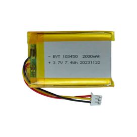 Bateria 103450 3,7v 2000mah 7.4wh Com Conector