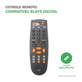 Controle Remoto Receptor - L-black / Digital Preto