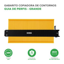 Gabarito Copiadora de Contornos - Guia Perfis - Grande 25cm