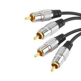 Cabo Rca 2 + 2 Fitz A1- Plug Metal - PIX