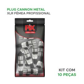 10x Plug Cannon Fêmea Profissional Série Ring - PIX