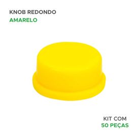 50x Botão Knob Plástico Redondo - PIX